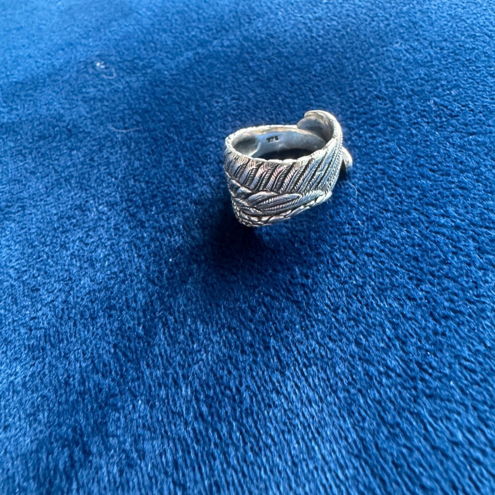 Silver Rings Set with Blue Stone - Picture 5 of 10